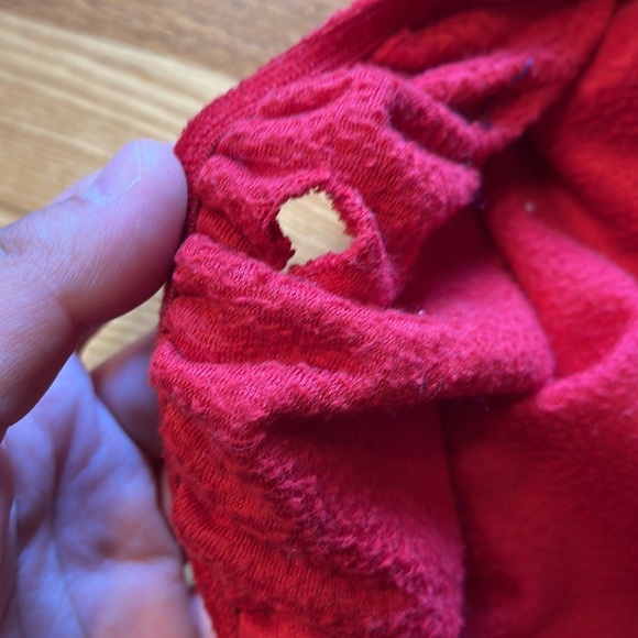 baby infant toddler red changing pad cover with hole on each side for straps - Picture 3 of 3